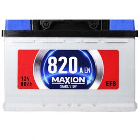 Автомобильный аккумулятор MAXION EFB SMF (L3) 80Ah 820A R+ 5722097